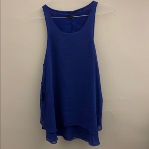 Blue layered dress with pockets